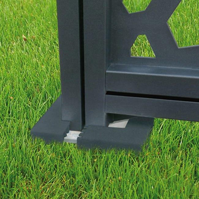 Leroymerlin Palo Terminale MOSAIC PRIVAT In Polipropilene Grigio H 12.5 X L 12.5 X P 12.5 Cm 2 Pezzi