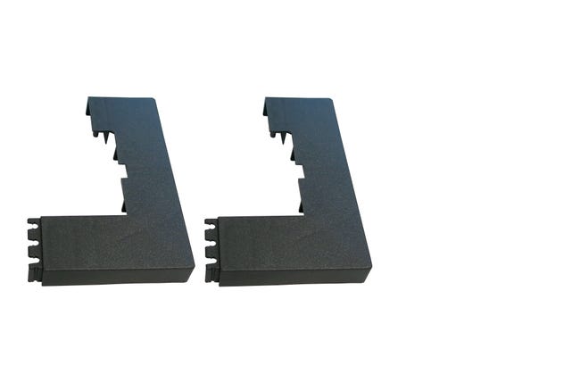 Leroymerlin Palo terminale MOSAIC PRIVAT in polipropilene Grigio H 12.5 x L 12.5 x P 12.5 cm 2 pezzi