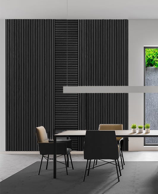 Leroymerlin Pannello Decorativo Fonoassorbente Square Superior FIBROTECH Quercia Nera L 52 X L 52 Cm Sp 22 Mm Confezione Da 2 Pezzi