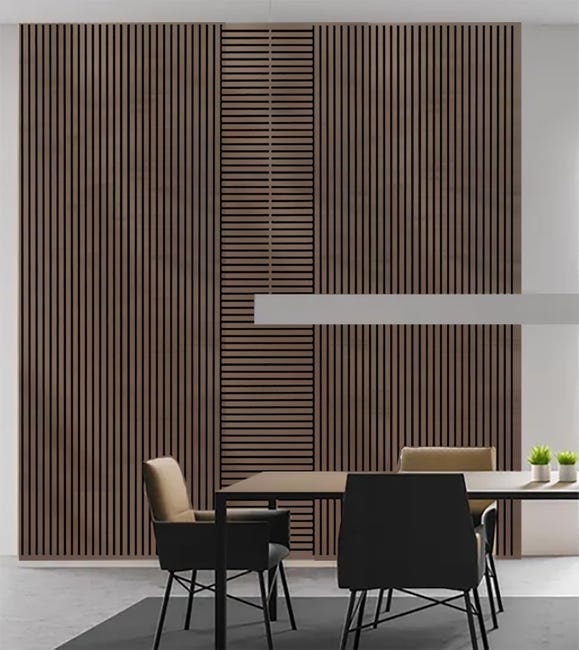 Leroymerlin Pannello Decorativo Fonoassorbente Square Superior FIBROTECH Noce L 52 X L 52 Cm Sp 22 Mm Confezione Da 2 Pezzi