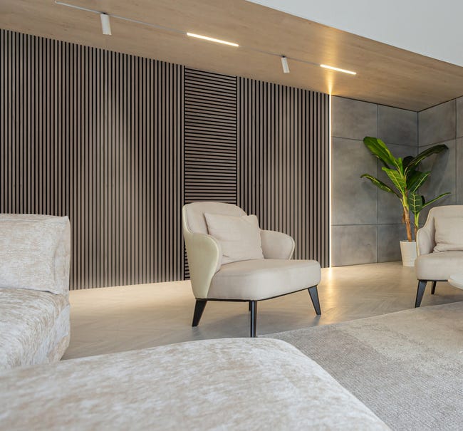 Leroymerlin Pannello decorativo fonoassorbente Square Superior FIBROTECH Noce L 52 x L 52 cm Sp 22 mm confezione da 2 pezzi