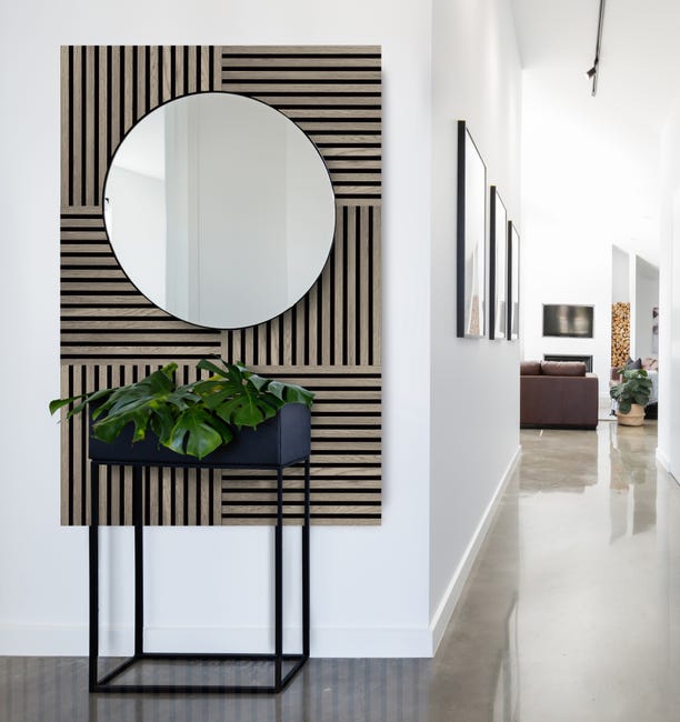 Leroymerlin Pannello Decorativo Fonoassorbente Square Superior FIBROTECH Rovere Grigio L 52 X L 52 Cm Sp 22 Mm Confezione Da 2 Pezzi