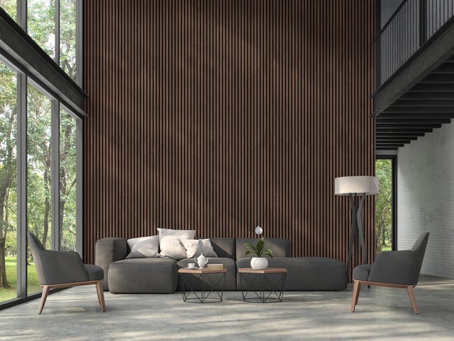 Leroymerlin Pannello Decorativo Fonoassorbente Superior FIBROTECH Rovere Fumé L 244 X L 60 Cm Sp 22 Mm