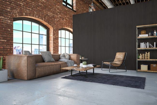 Leroymerlin Pannello decorativo fonoassorbente Superior FIBROTECH Quercia nera L 244 x L 60 cm Sp 22 mm