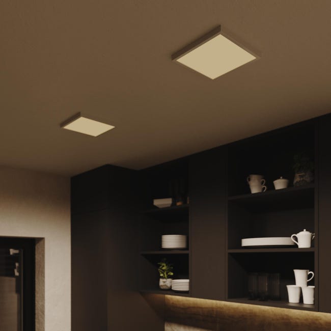 Leroymerlin Pannello LED Sanoa Bianco 22.5x22.5 Cm INSPIRE Luce Cct Regolazione Da Bianco Caldo A Bianco Freddo 2500 LUMEN