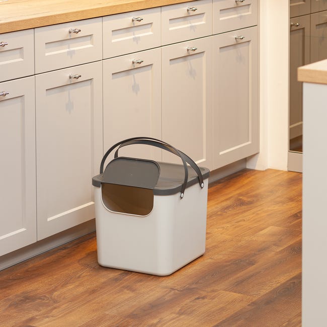 Leroymerlin Pattumiera Albula ROTHO Manuale Bianco 40 L