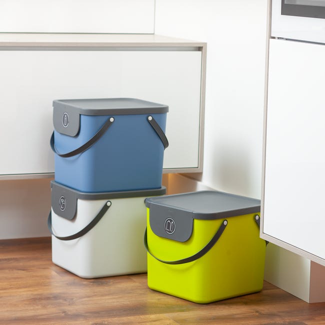 Leroymerlin Pattumiera Albula ROTHO Manuale Bianco 40 L