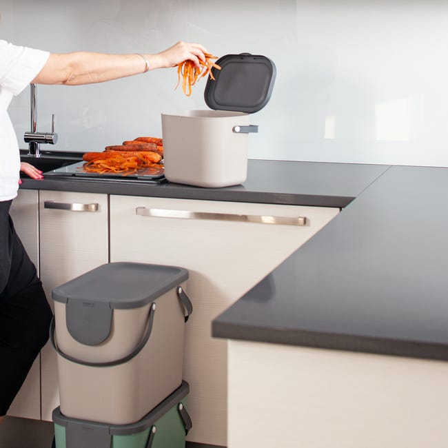 Leroymerlin Pattumiera Albula ROTHO Manuale Bianco 6 L