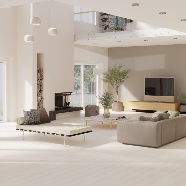 Leroymerlin Pavimento Laminato ARTENS DESIGN Nisbet Bianco Resistente All'acqua Sp 8mm