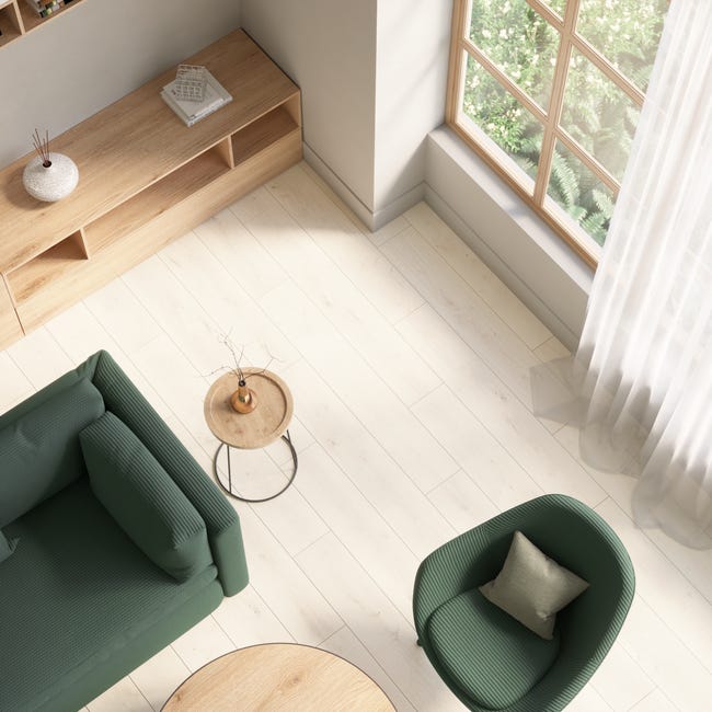 Leroymerlin Pavimento laminato ARTENS DESIGN Nisbet bianco Sp 8mm