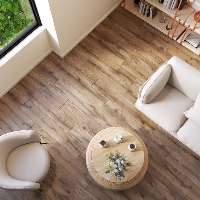 Leroymerlin Pavimento Laminato ARTENS DESIGN Orebro Marrone Resistente All'acqua Sp 8mm