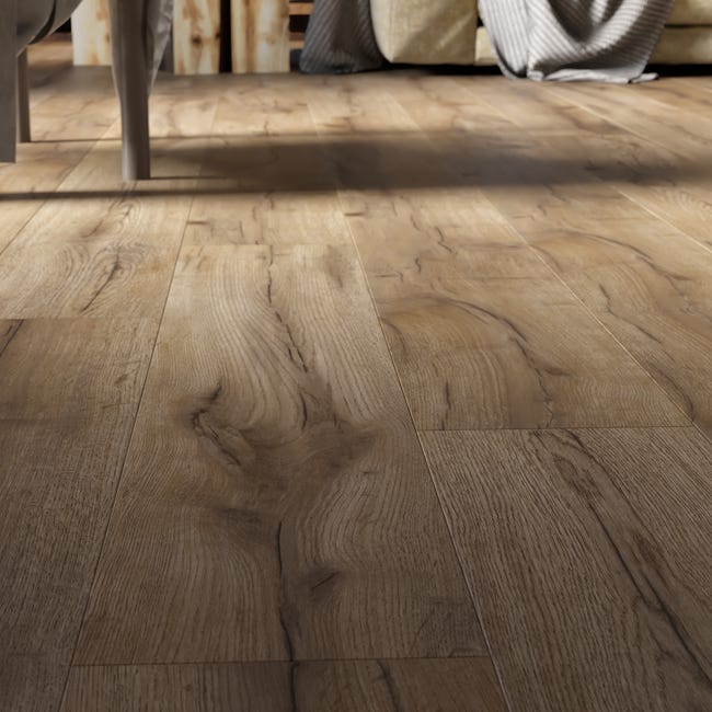 Leroymerlin Pavimento Laminato ARTENS DESIGN Orebro Marrone Resistente All'acqua Sp 8mm