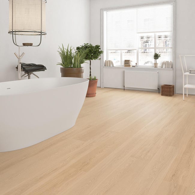Leroymerlin Pavimento laminato ARTENS Grandis Light Natural XL rovere chiaro resistente all'acqua Sp 10mm
