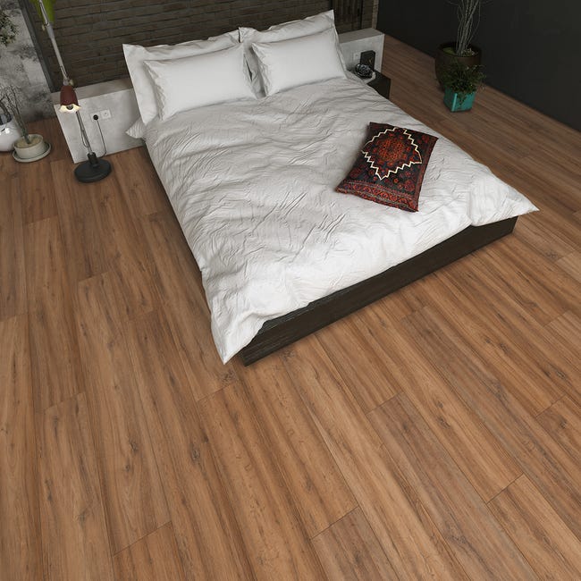 Leroymerlin Pavimento Laminato ARTENS H2O HONEY Marrone Resistente All'acqua Sp 8mm