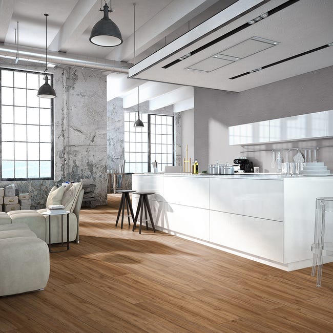 Leroymerlin Pavimento Laminato ARTENS H2O HONEY Marrone Resistente All'acqua Sp 8mm