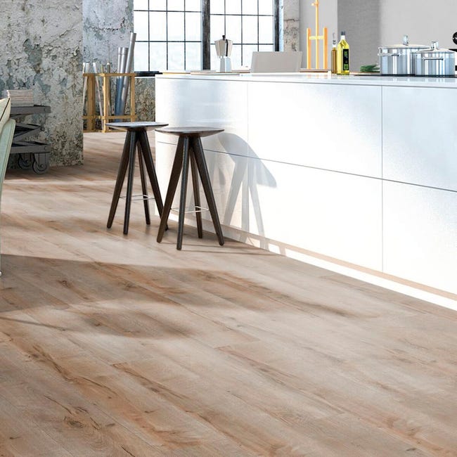 Leroymerlin Pavimento laminato ARTENS Oak beige resistente all'acqua Sp 8mm