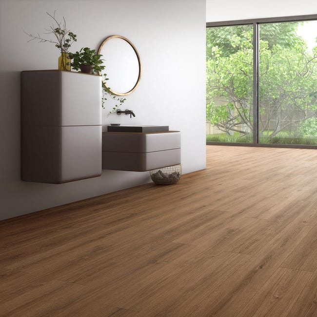 Leroymerlin Pavimento Laminato ARTENS Waterwood Marrone Resistente All'acqua Sp 7mm