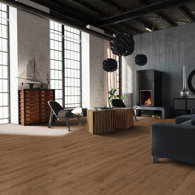 Leroymerlin Pavimento Laminato ARTENS Waterwood Marrone Resistente All'acqua Sp 7mm