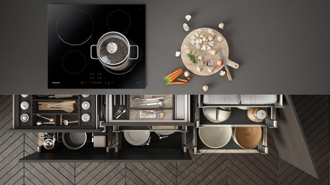 Leroymerlin Piano Cottura Induzione 4 Zone L 59 Cm NZ64T3707AK SAMSUNG Nero