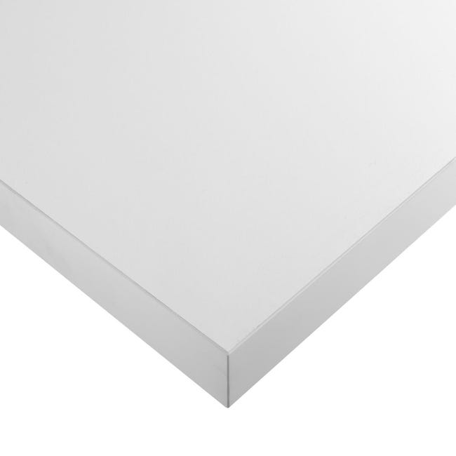 Leroymerlin Piano cucina in truciolare bianco Velvet L 304 x P 63 cm spessore 3.8 cm