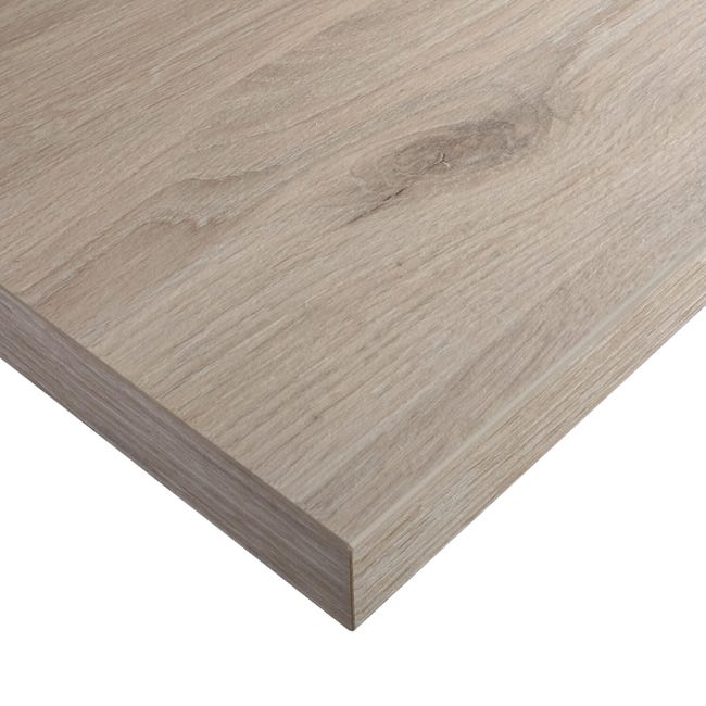 Leroymerlin Piano Cucina In Truciolare Rivestito In Laminato Hpl Rovere Viking L 304 X P 63 Cm Spessore 3.8 Cm