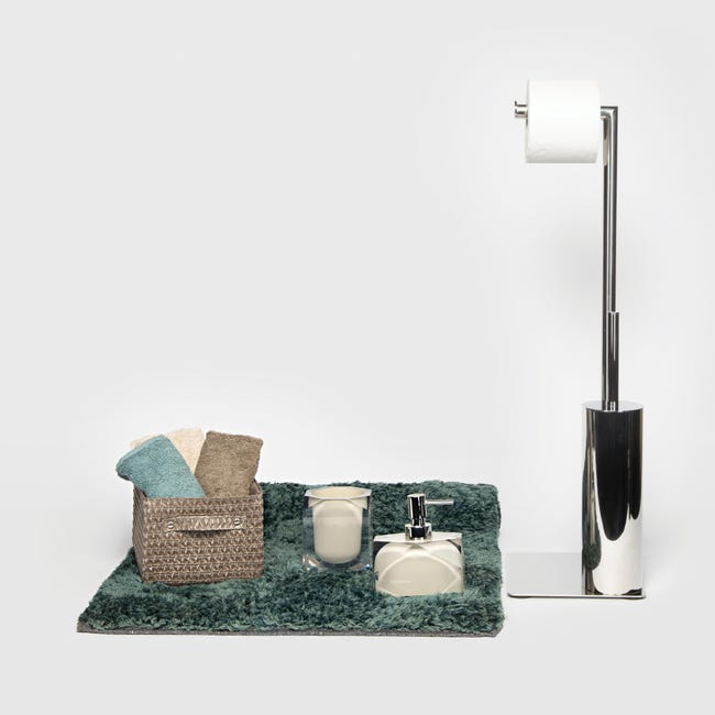 Leroymerlin Piantana Porta Rotolo E Porta Scopino Wc Poseidon Inox Lucido