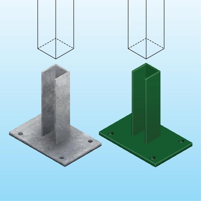 Leroymerlin Piastra Di Montaggio In ACCIAIO FERRO BULLONI Rettangolare H 21 Cm X L 10 Cm X L 15 Cm Galvanizzato