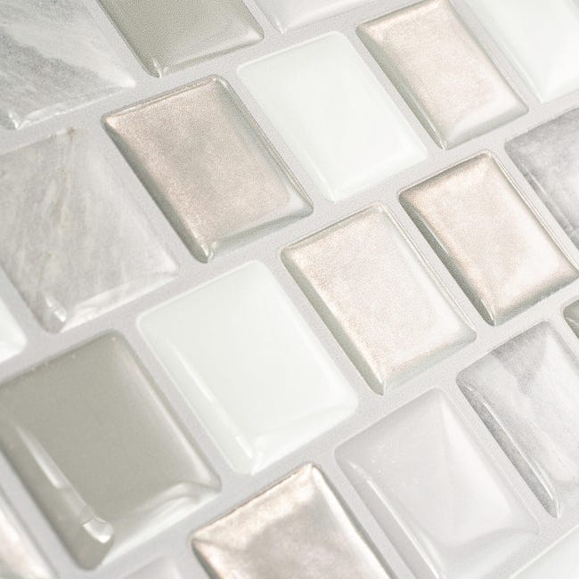 Leroymerlin Piastrella Adesiva Brixia Casoria SMART TILES Grigio 22.48 X 25.91 Cm Spessore 2 Mm Confezione Da 4 Pezzi