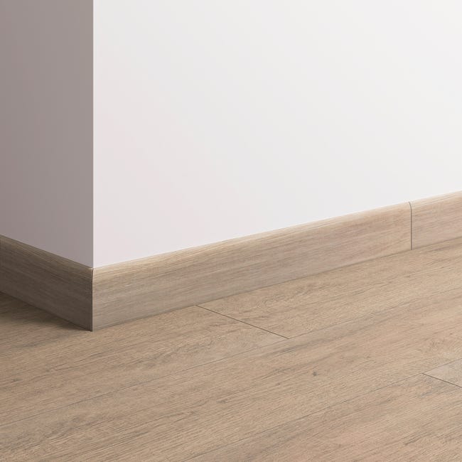 Leroymerlin Piastrella battiscopa Balau colore beige H 7.5 x L 61.5 cm x Sp 8 mm