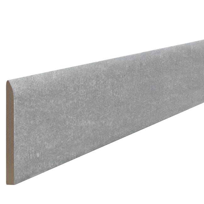 Leroymerlin Piastrella battiscopa Karin colore grigio H 7.5 x L 123 cm x Sp 8 mm