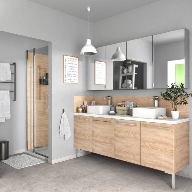 Leroymerlin Piastrella Battiscopa Remix Concrete Colore Grigio H 0.74 X L 60 Cm X Sp 7.4 Mm