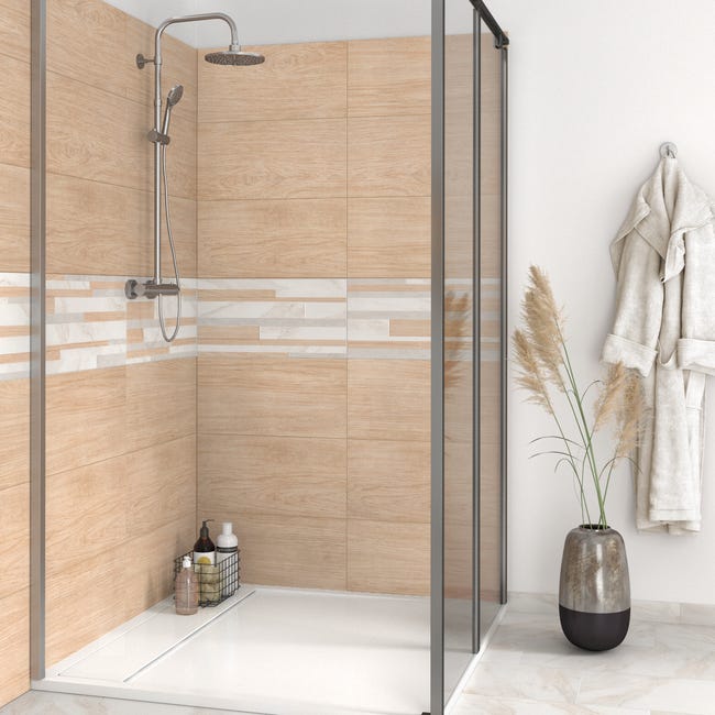 Leroymerlin Piastrella Battiscopa Remix Marble Colore Bianco H 0.74 X L 60 Cm X Sp 7.4 Mm