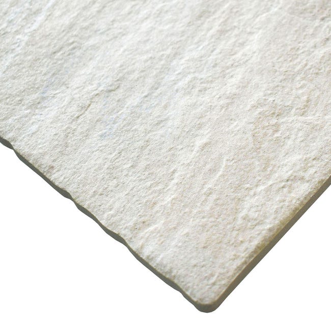 Leroymerlin Piastrella Da Pavimento E Rivestimento Esterno Crystal In Gres Porcellanato Opaco Bianco E Beige 50 X 25cm Sp. 9 Mm Traffico Intenso (pei 4/5) R11