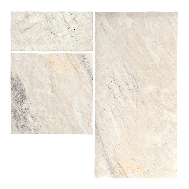 Leroymerlin Piastrella Da Pavimento E Rivestimento Esterno Crystal In Gres Porcellanato Opaco Bianco E Beige 50 X 25cm Sp. 9 Mm Traffico Intenso (pei 4/5) R11