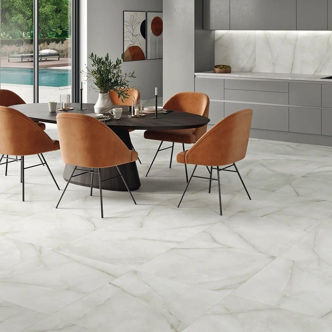 Leroymerlin Piastrella da pavimento e rivestimento interno BALTRA in gres naturale lucido grigio 45 x 45cm Sp. 8.5 mm traffico intenso (pei 4/5)