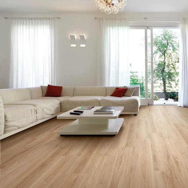 Leroymerlin Piastrella da pavimento e rivestimento interno Circeo in gres porcellanato opaco beige 91.5 x 22.8cm Sp. 9.2 mm traffico intenso (pei 4/5) R9