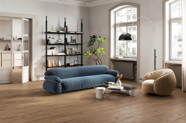 Leroymerlin Piastrella Da Pavimento E Rivestimento Interno Rettificato Fable In Gres Porcellanato Smaltato Opaco Marrone 120 X 20cm Sp. 9 Mm Traffico Intenso (pei 4/5) R9