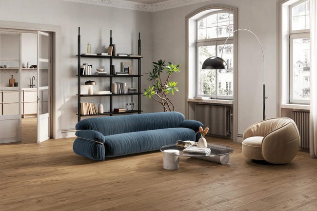 Leroymerlin Piastrella Da Pavimento E Rivestimento Interno Rettificato Fable In Gres Porcellanato Smaltato Opaco Marrone 120 X 20cm Sp. 9 Mm Traffico Intenso (pei 4/5) R9