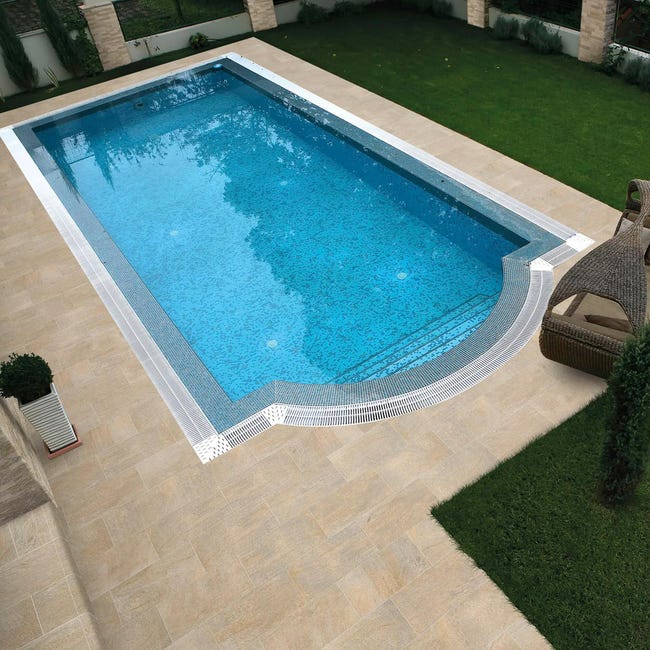 Leroymerlin Piastrella Da Pavimento Esterno Barge In Gres Porcellanato Opaco Beige 60 X 30cm Sp. 8.5 Mm Traffico Molto Intenso (pei 5/5) R11