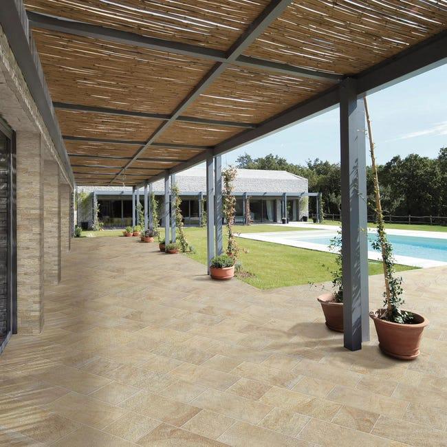 Leroymerlin Piastrella da pavimento esterno Barge in gres porcellanato opaco beige 60 x 30cm Sp. 8.5 mm traffico molto intenso (pei 5/5) R11