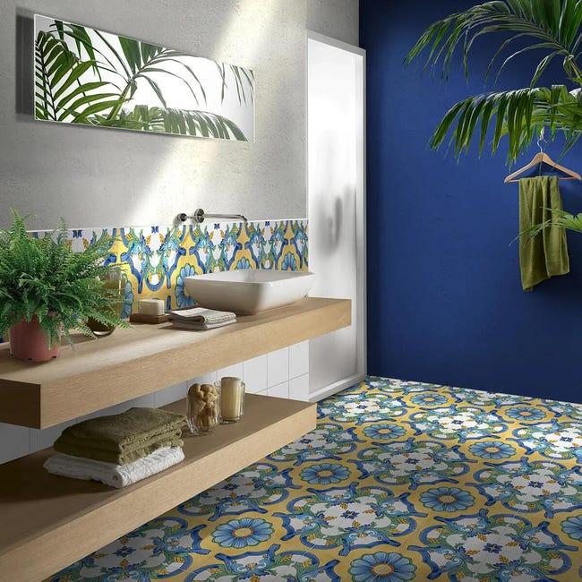 Leroymerlin Piastrella da pavimento esterno MAIOLICA in gres porcellanato lucido 25 x 25cm Sp. 9 mm traffico intenso (pei 4/5)