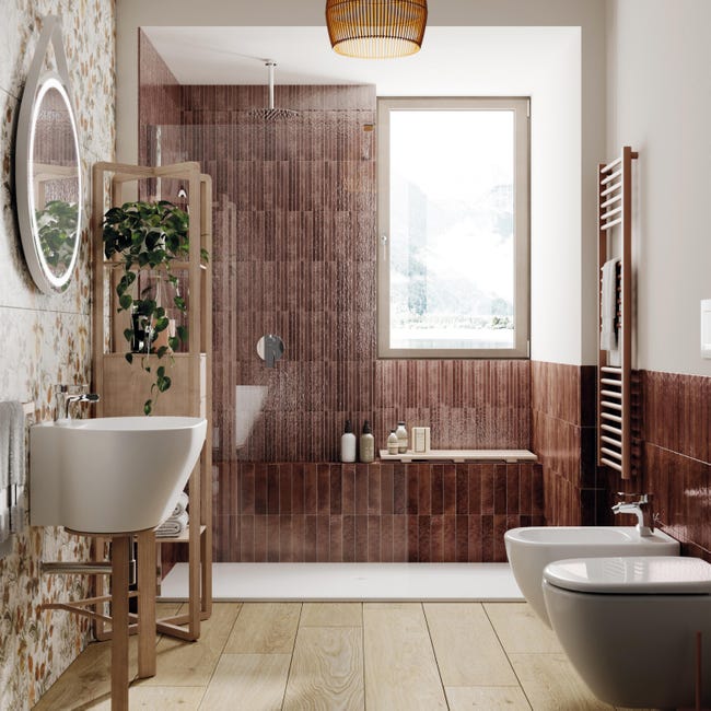 Leroymerlin Piastrella da pavimento interno rettificato Morzine in gres porcellanato opaco beige 120 x 20cm Sp. 9.5 mm traffico medio forte (pei 3/5) R9