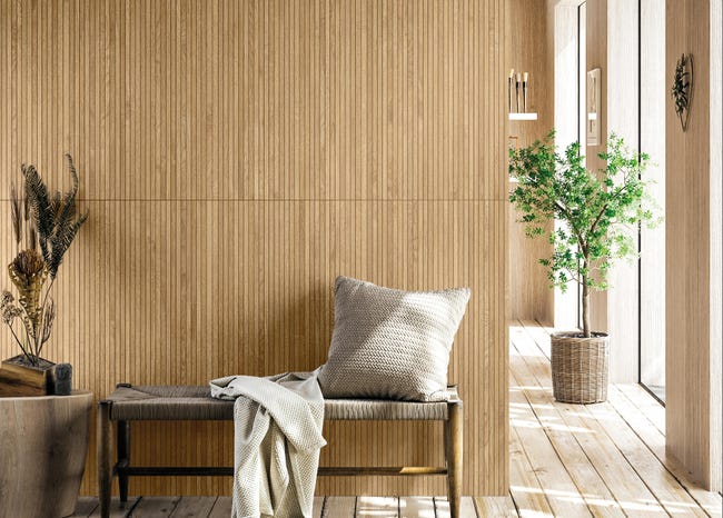 Leroymerlin Piastrella da rivestimento esterno rettificato Harmony in gres porcellanato smaltato opaco rovere 120 x 60cm Sp. 9 mm