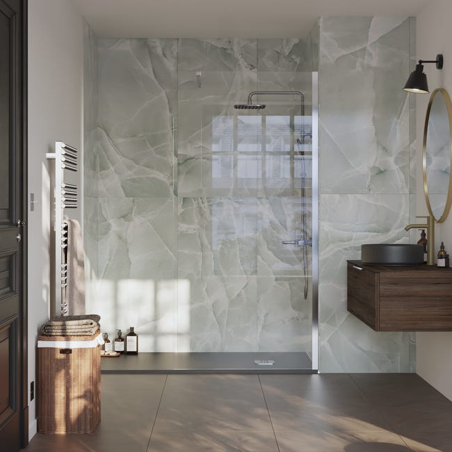 Leroymerlin Piastrella Da Rivestimento Interno Rettificato ALTEA In Gres Porcellanato Smaltato Lucido Onice Blu 120 X 60cm Sp. 7 Mm Traffico Medio Forte (pei 3/5)