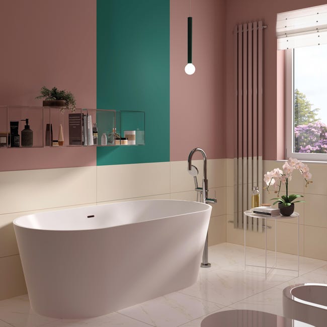 Leroymerlin Piastrella Da Rivestimento Interno Rettificato Remix In Gres Porcellanato Smaltato Opaco Bianco E Beige 60 X 60cm Sp. 7.4 Mm Traffico Intenso (pei 4/5) R9