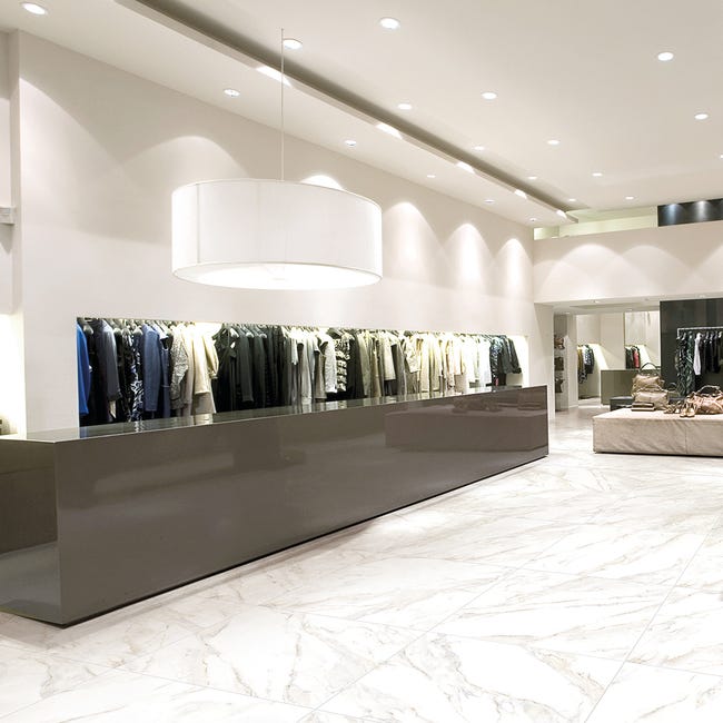 Leroymerlin Piastrella da rivestimento interno rettificato Remix in gres porcellanato smaltato opaco bianco e beige 60 x 60cm Sp. 7.4 mm traffico intenso (pei 4/5) R9