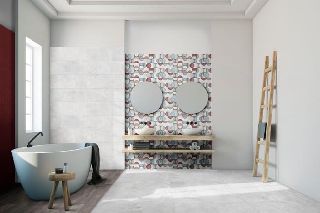 Leroymerlin Piastrella da rivestimento interno rettificato TRADITION in gres porcellanato opaco 100 x 33cm Sp. 10 mm