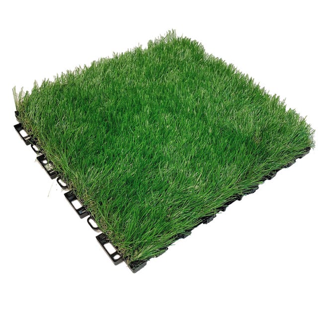 Leroymerlin Piastrelle ad incastro 4F GROUP Erba 9 pezzi in pvc 30 x 30 cm Sp 30 mm verde