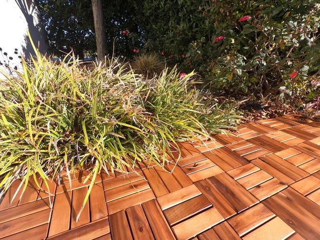 Leroymerlin Piastrelle Ad Incastro ONEK In Legno Acacia 30 X 30 Cm Sp 25 Mm Miele