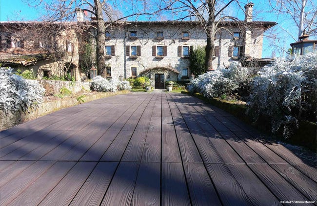 Leroymerlin Piastrelle Ad Incastro ONEK SNAPWOOD In Polietilene Senza Legno 38 X 38 Cm Sp 25 Mm Marrone